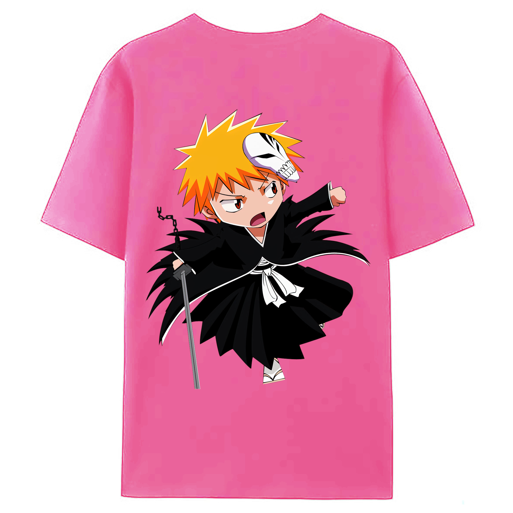 （画像用） ブリーチ 黒崎一護（くろさき いちご）BLEACH Kurosaki Ichigo レディース半袖Tシャツ(バックプリント)